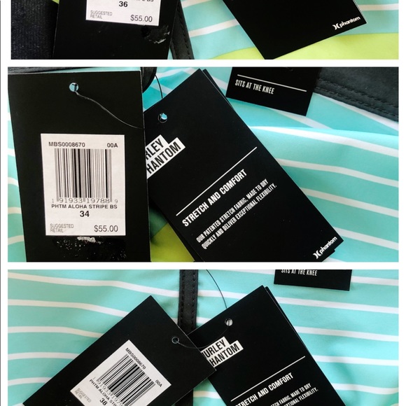 [Hurley] NWT phantom aloha stripe board shorts - Picture 7 of 7